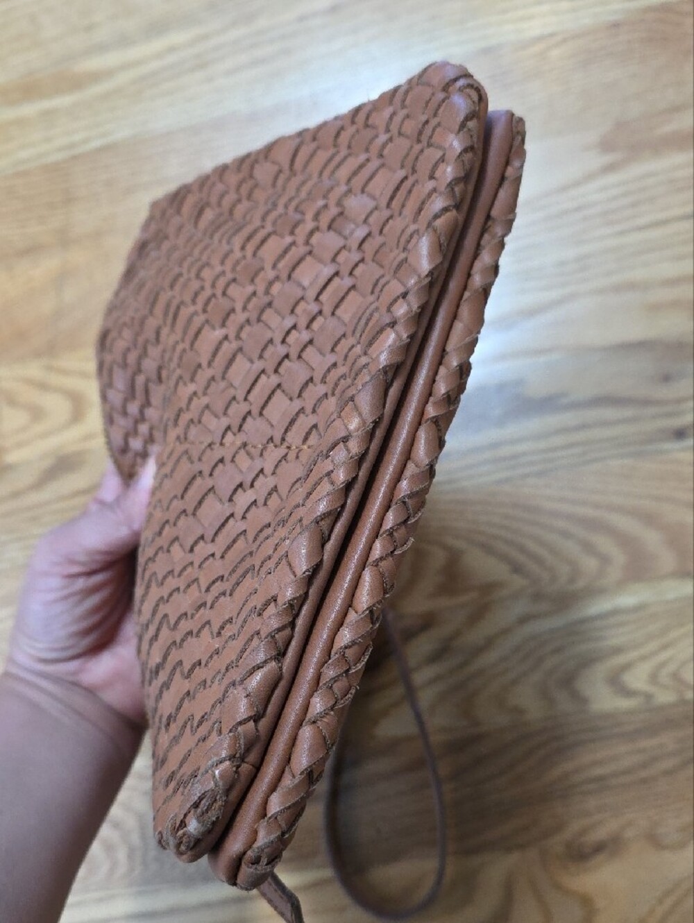 Madewell Woven Leather Crossbody in Brown Tan - Picture 7 of 7